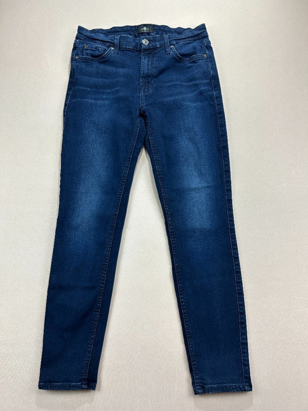 7 for all Mankind Jeans Womens Size 27 Blue Denim The Ankle Skinny Stretch